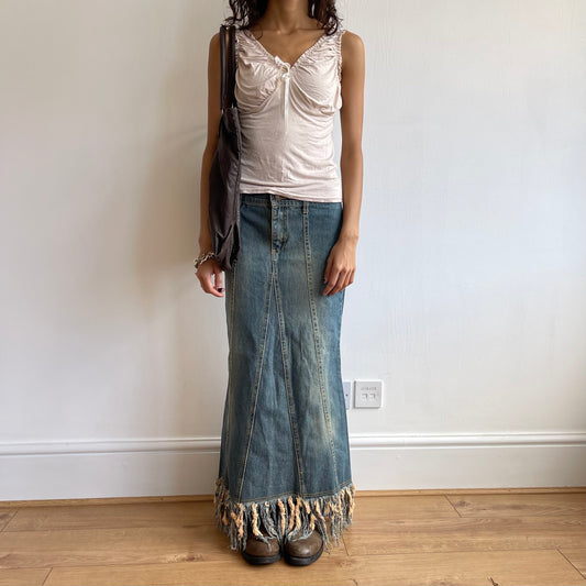 Beige ruched top - Size S