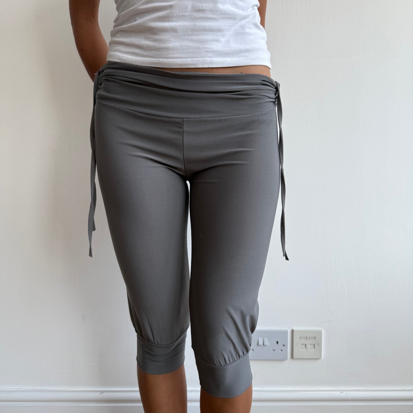 Grey ruched harem capris - Size XS