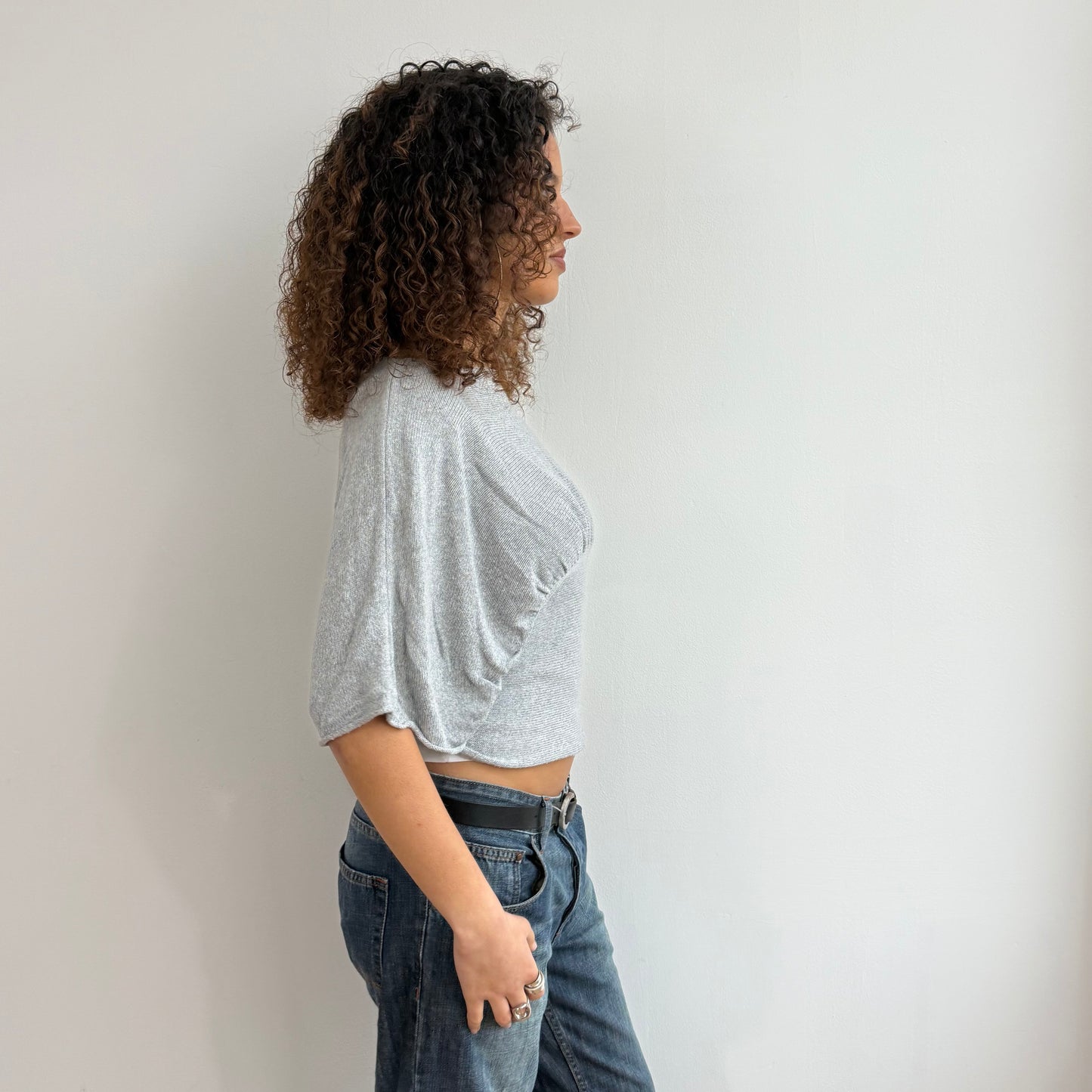 Grey batwing knit - Size S