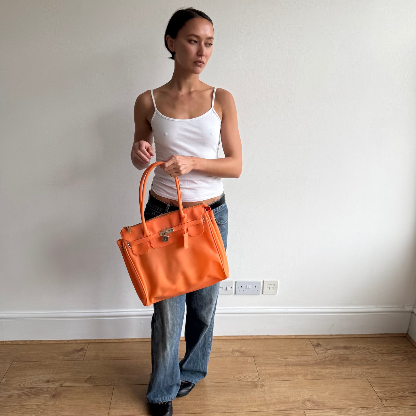 Orange jelly ‘firkin’ bag - One Size