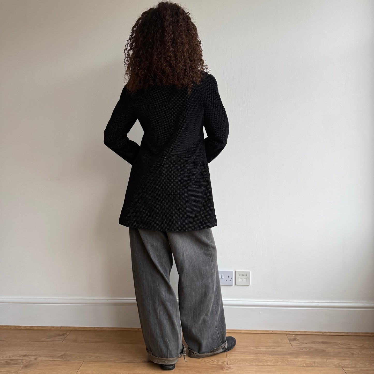 Polka dot peacoat - Size M