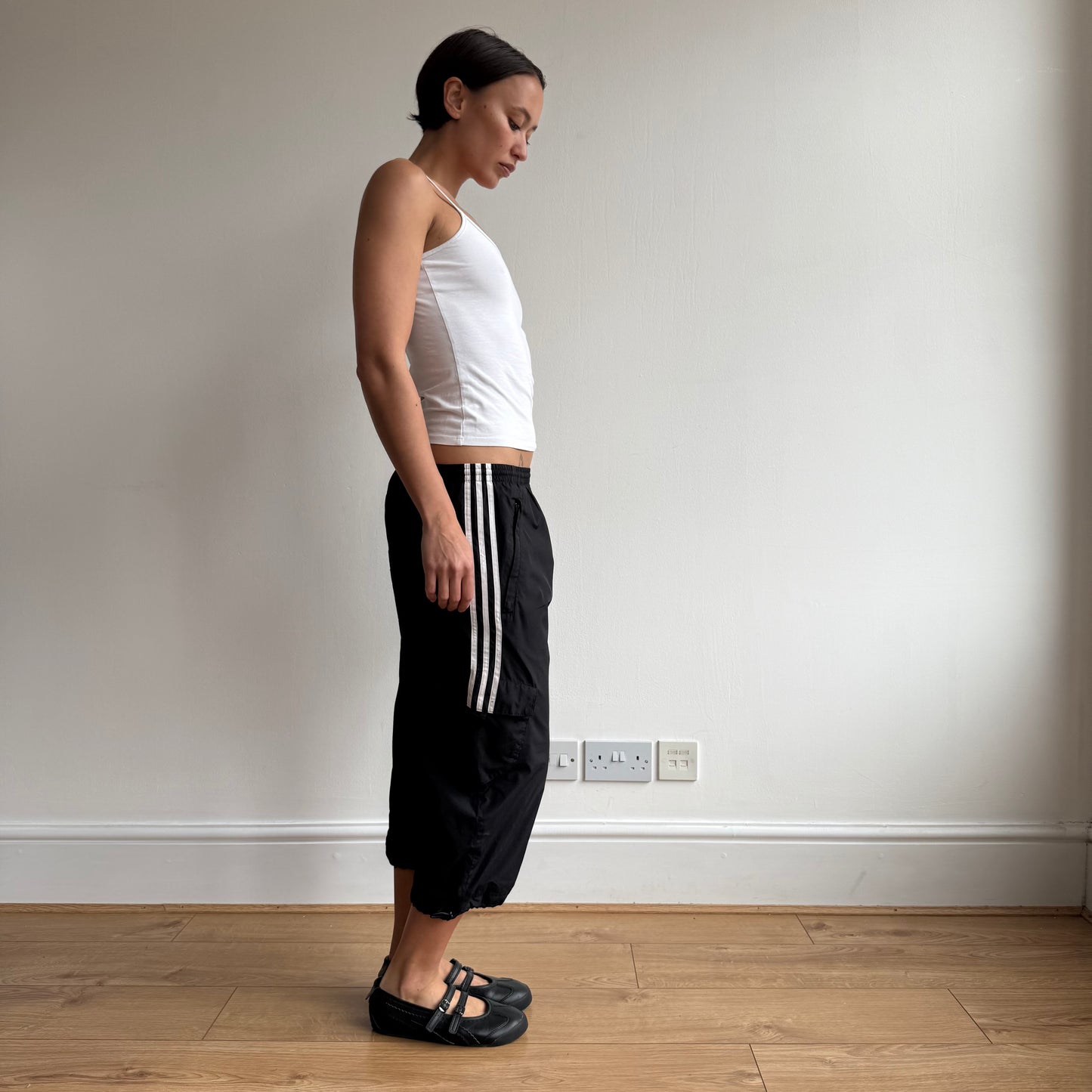 Black Adidas pocket capris - Size S