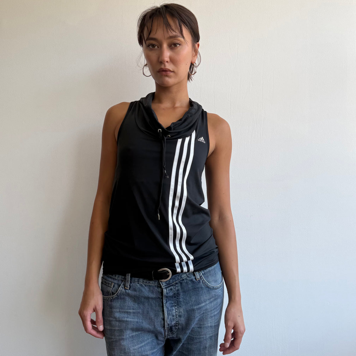Black Adidas cowl neck top - Size M