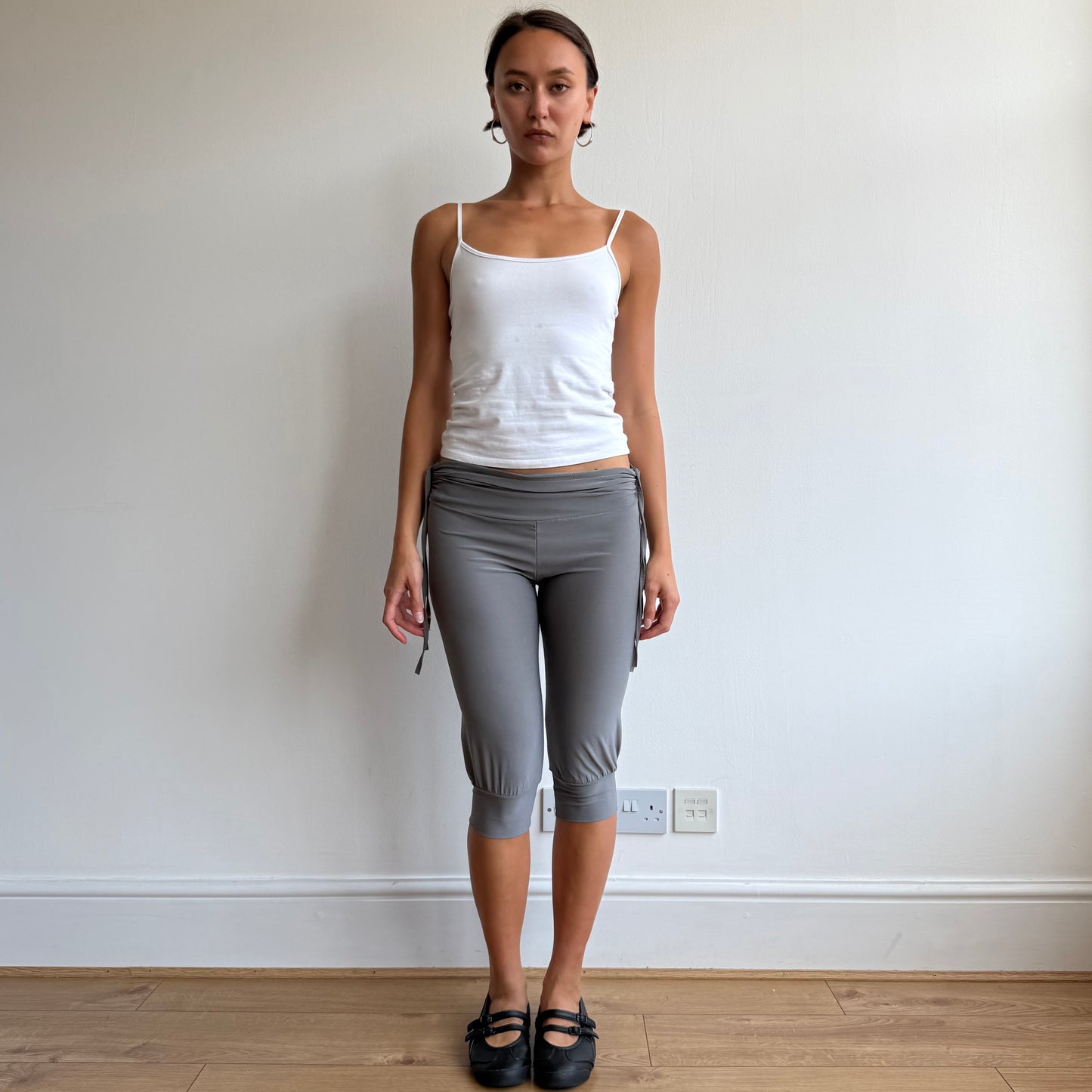 Grey ruched harem capris - Size XS