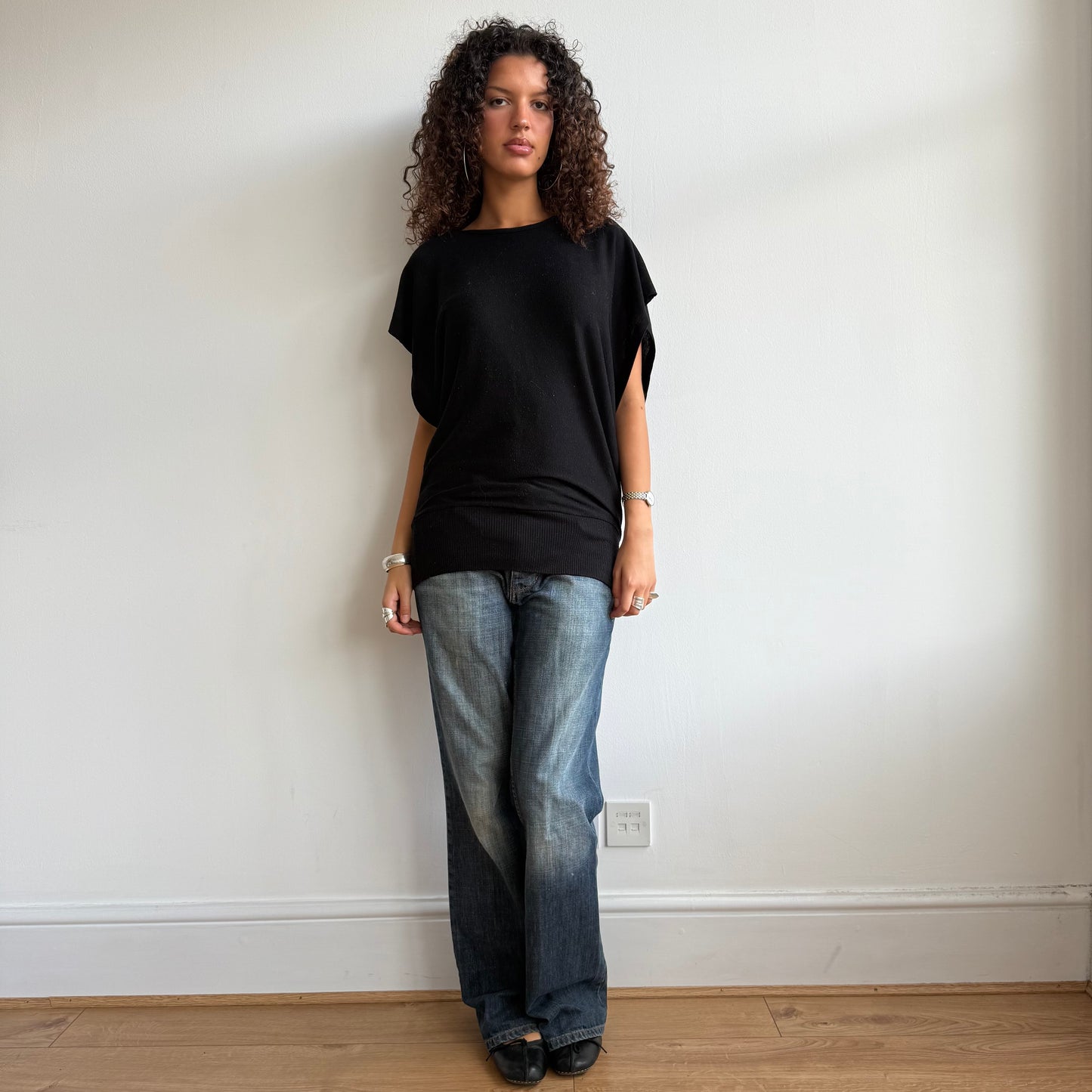 Black slouchy knit - Size M