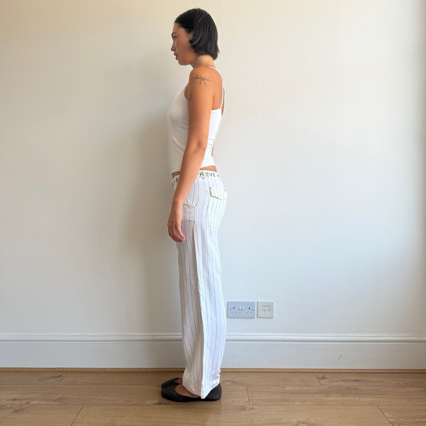 Cop Copine pinstripe linen trousers - Size S
