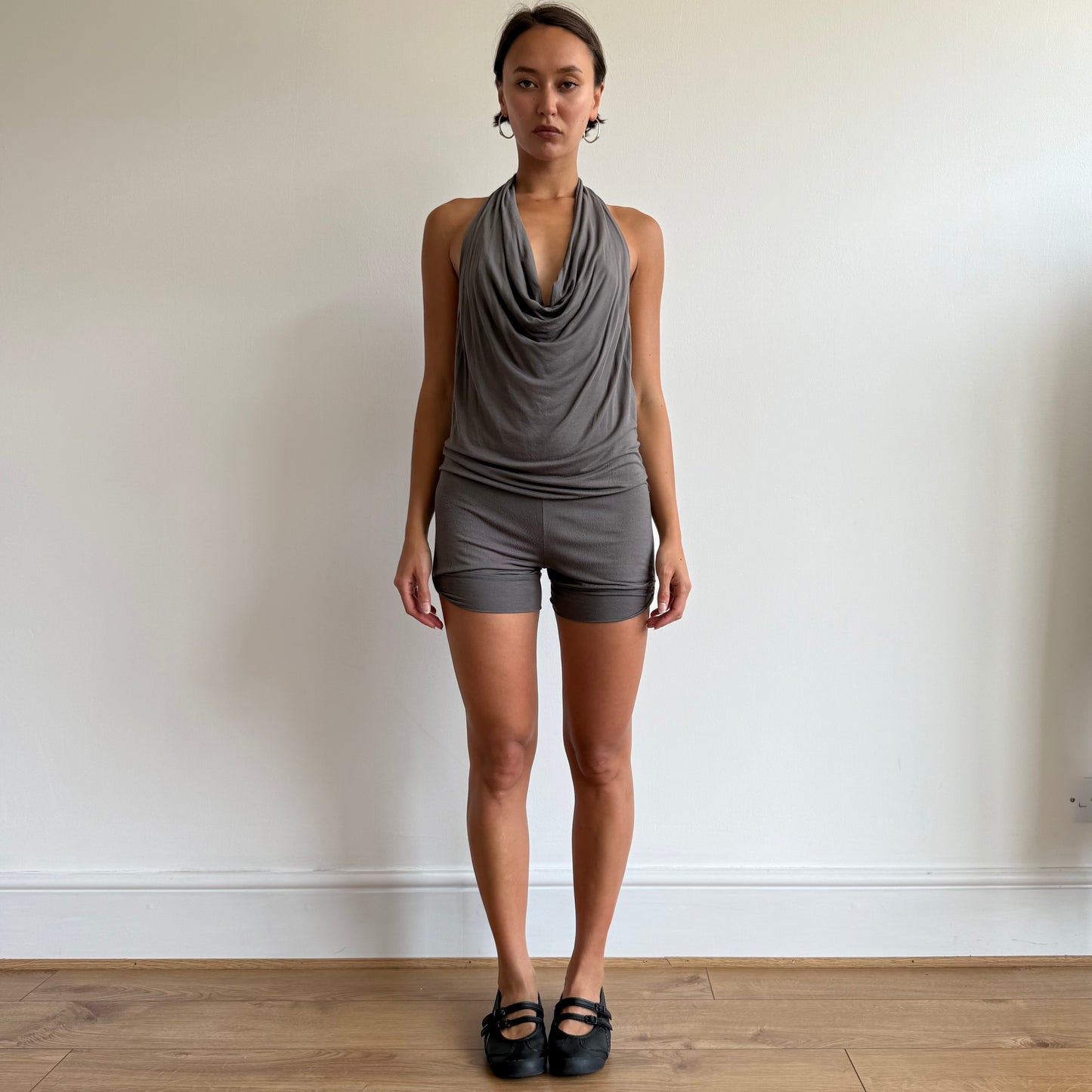Taupe halterneck romper - Size XS-S