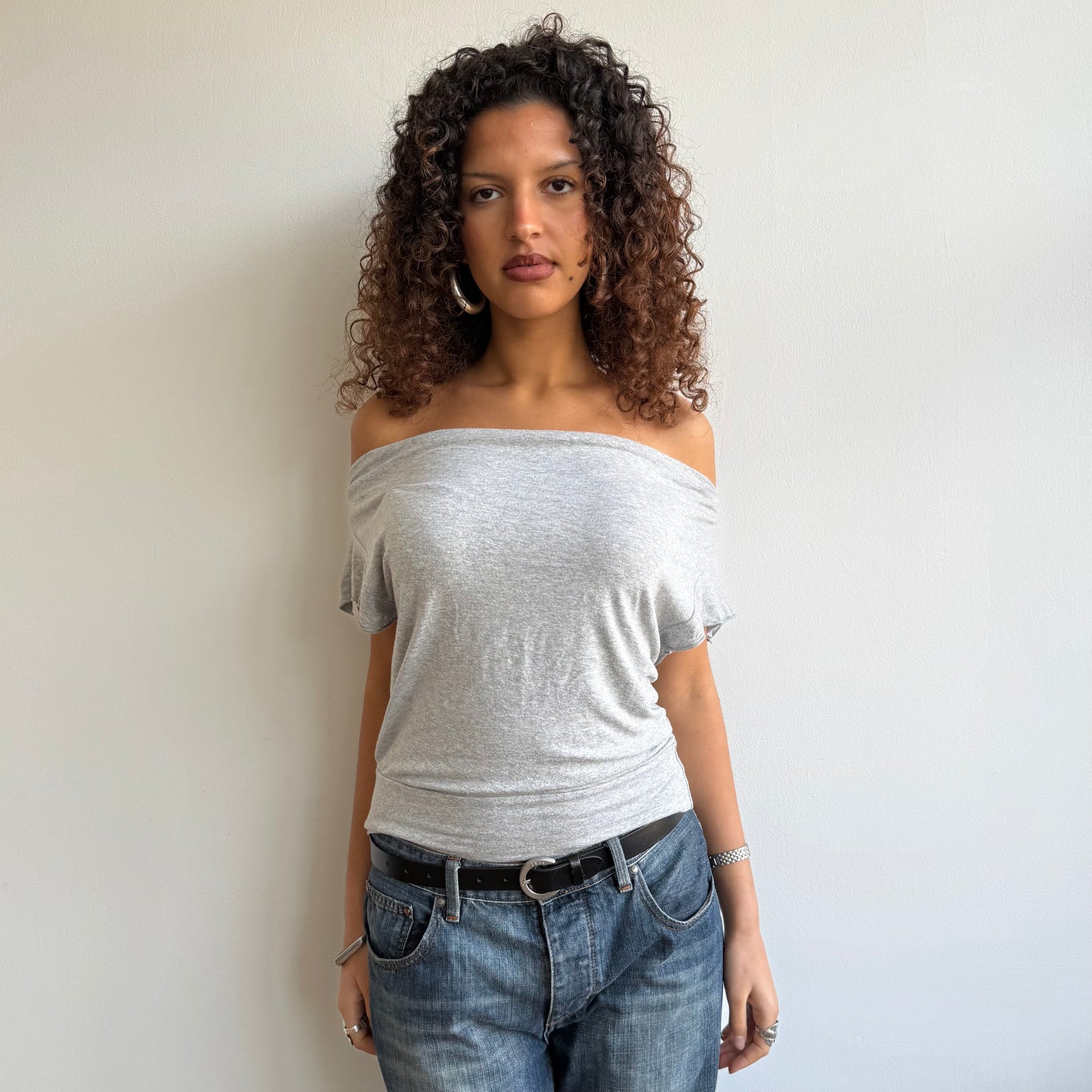 Grey slouchy t-shirt - Size S-M