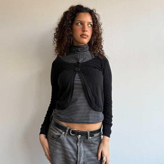 Black button cardigan - Size S