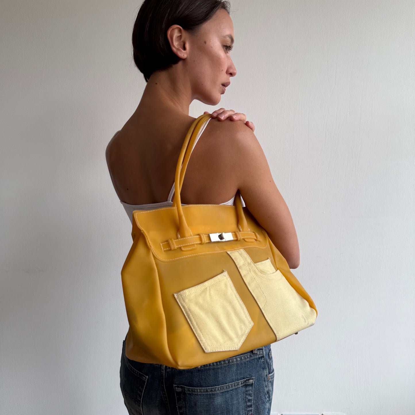 Orange jelly ‘firkin’ bag - One Size