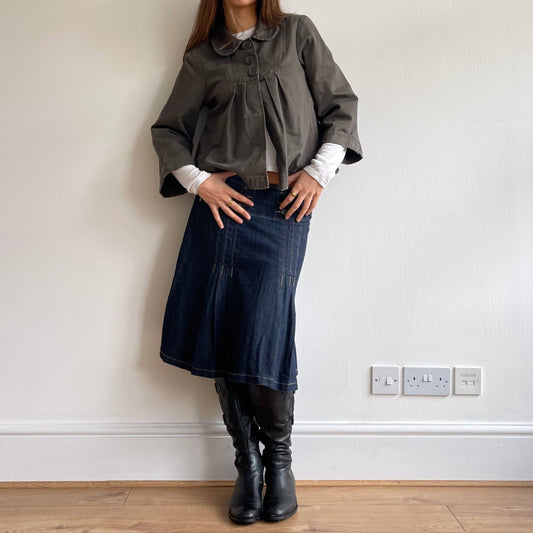 Khaki pea coat - Size S