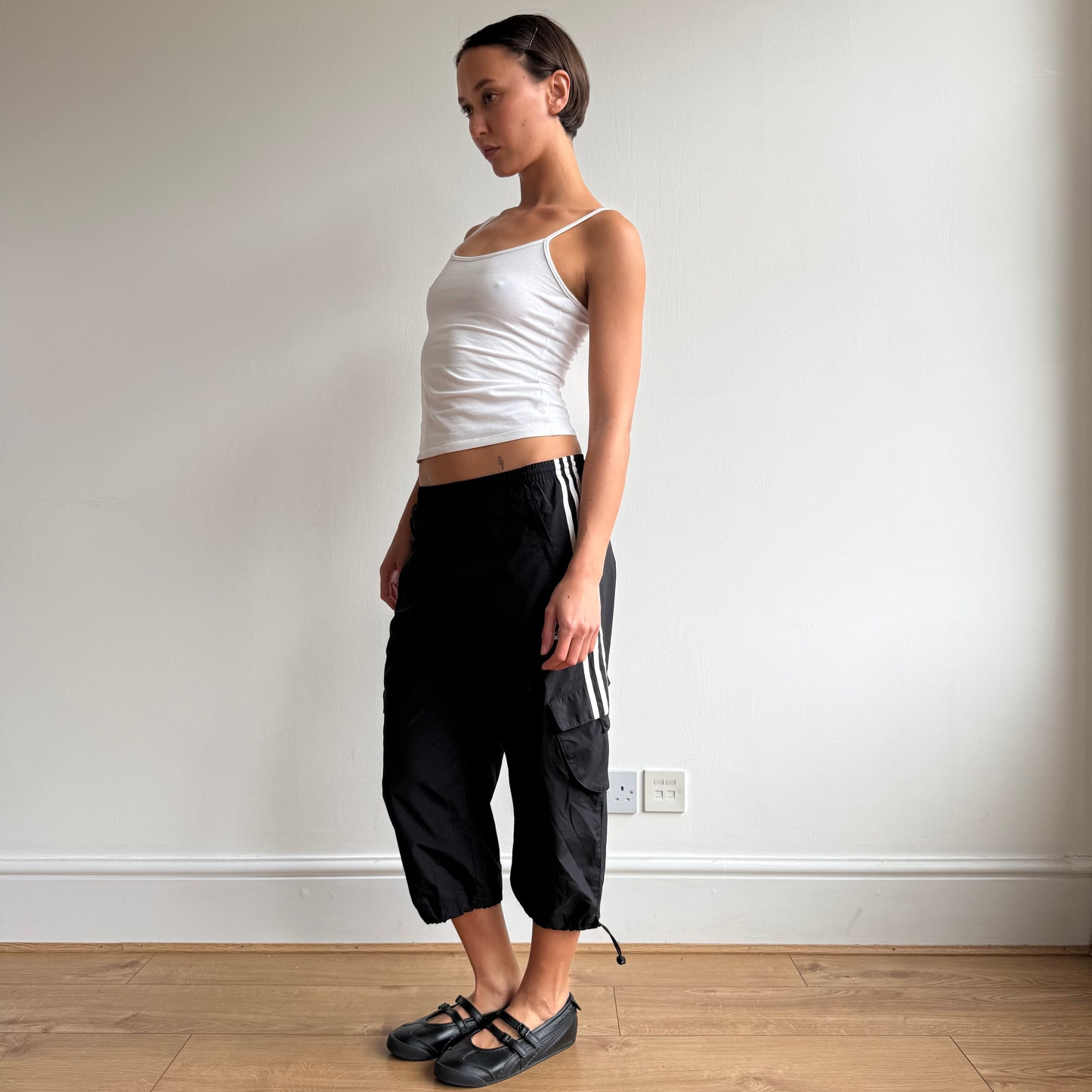 Black Adidas pocket capris - Size S