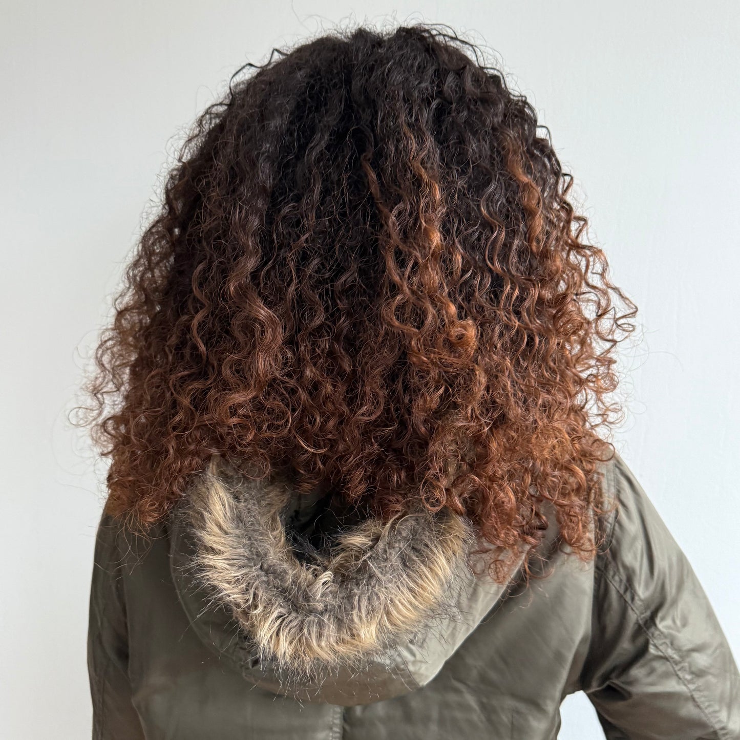 Calvin Klein khaki fur bomber - Size M