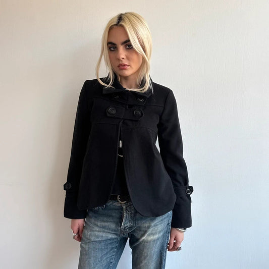 Black peacoat jacket - Size S/M