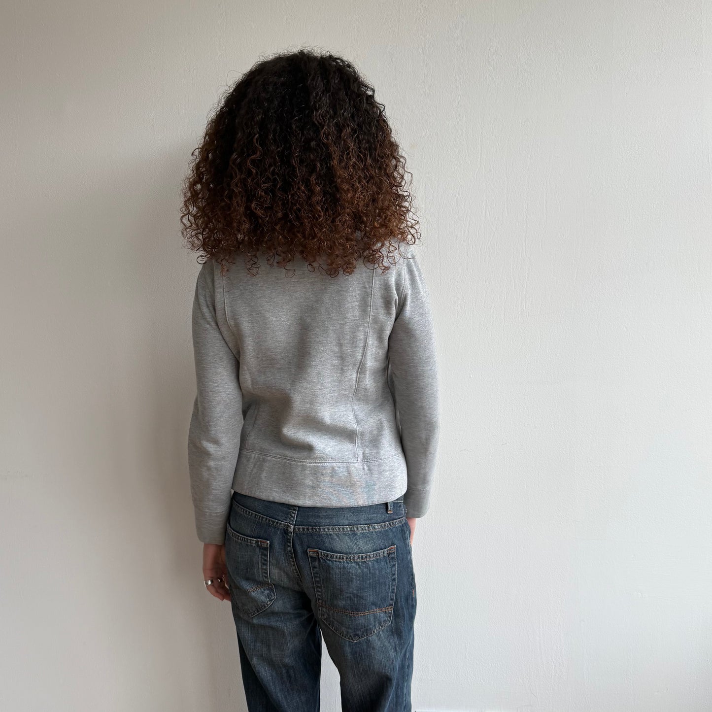 Grey peacoat collar jumper - Size M