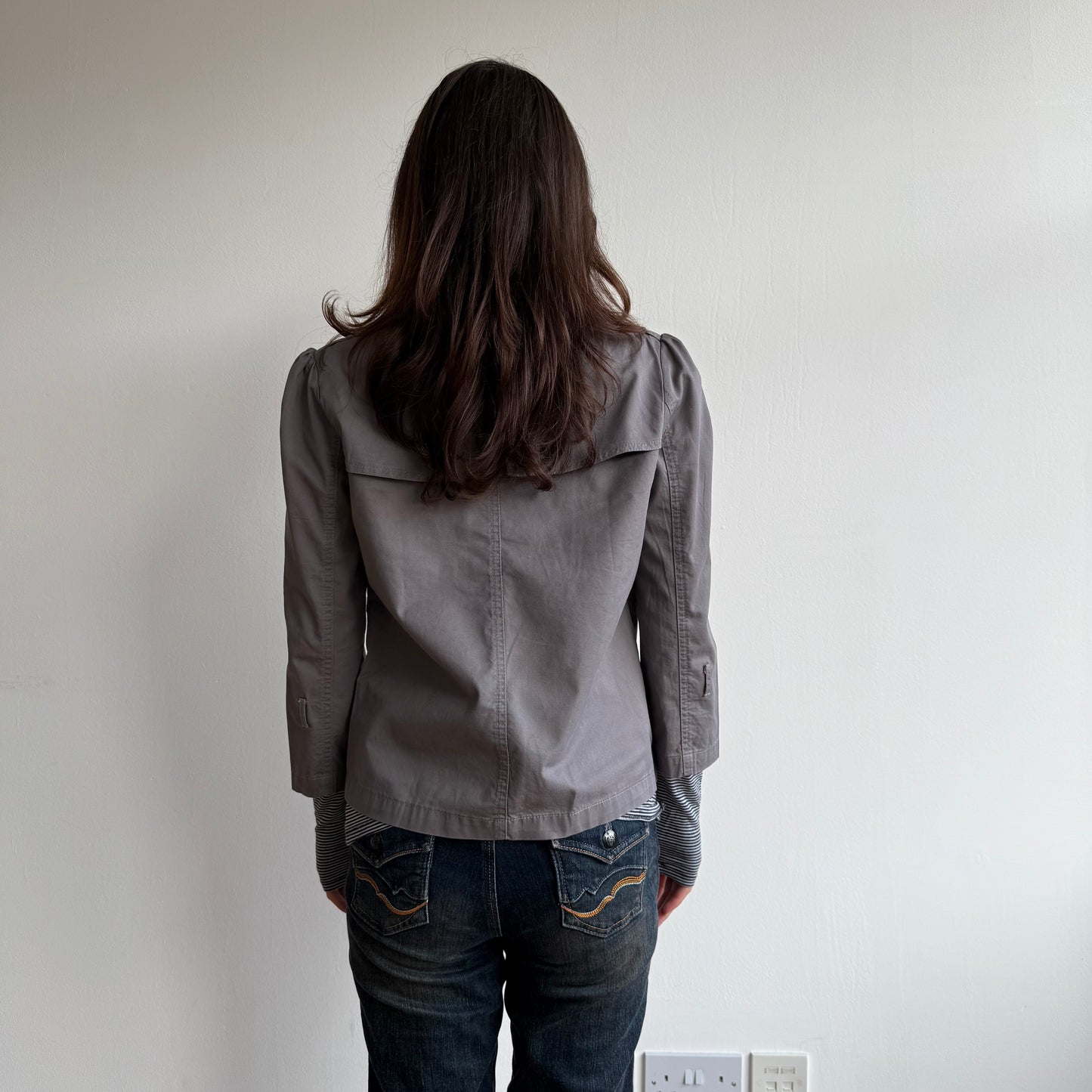 Taupe peacoat - Size S