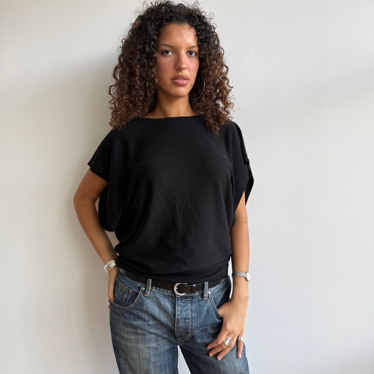 Black slouchy knit - Size M