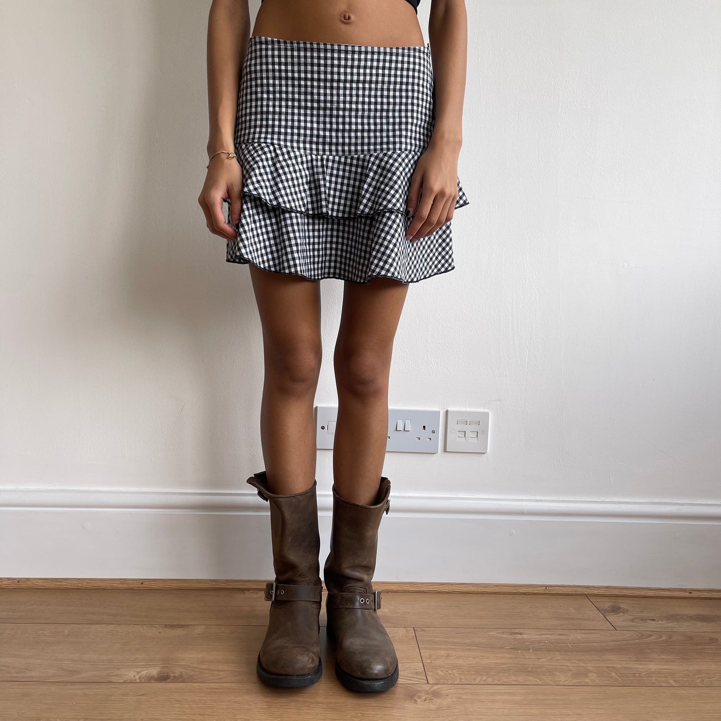 Gingham rara skirt - Size S