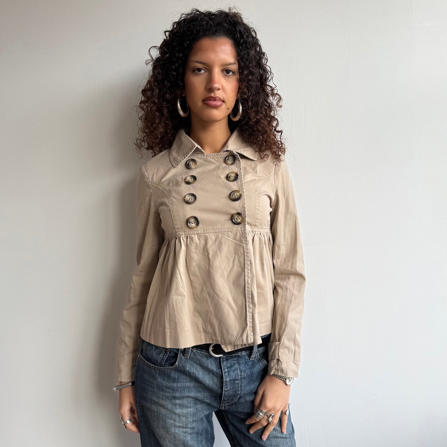 Beige peacoat - Size S/M