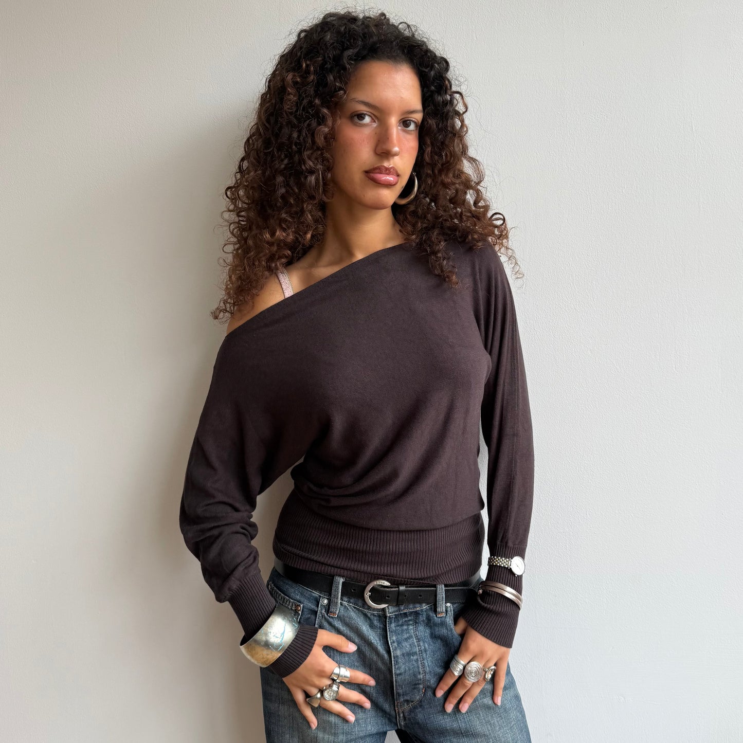 Brown slouchy knit - Size S