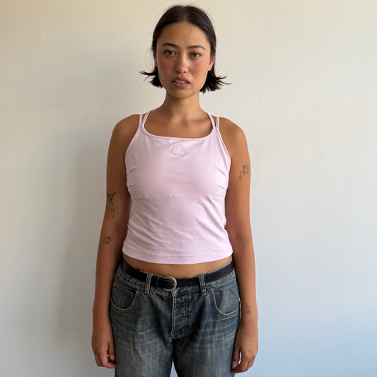 Pink Adidas racer back top - Size S