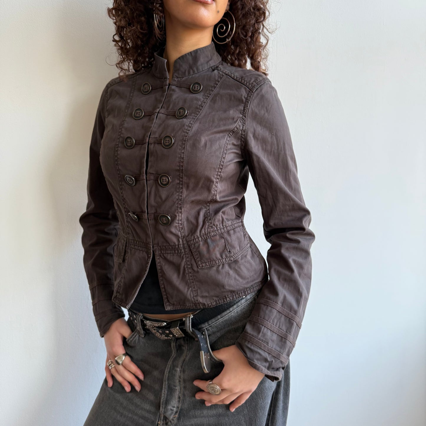 Brown military jacket - Size S