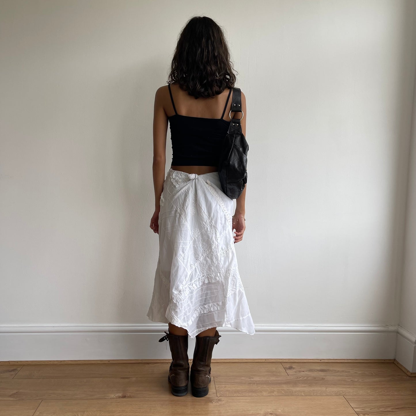 Broderie patchwork midi skirt - Size S