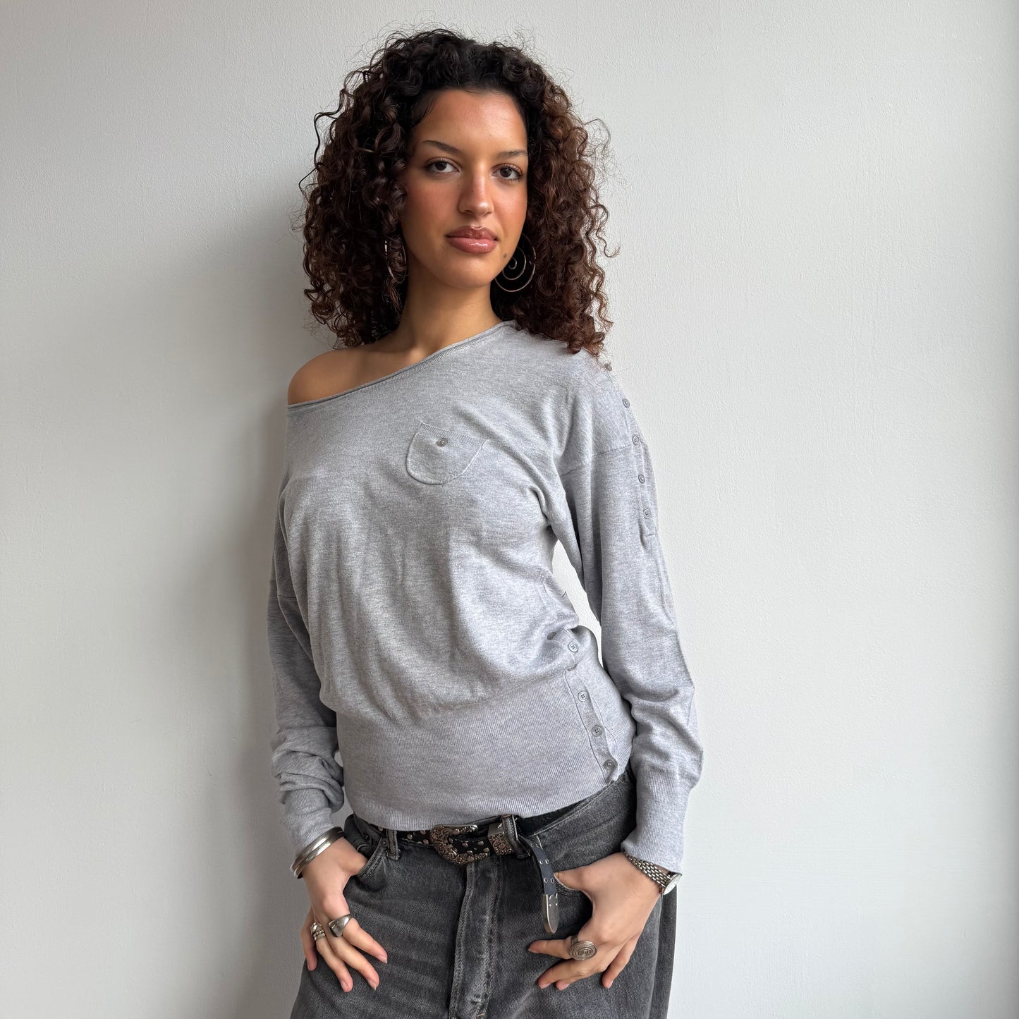 Grey slouchy knit - Size S