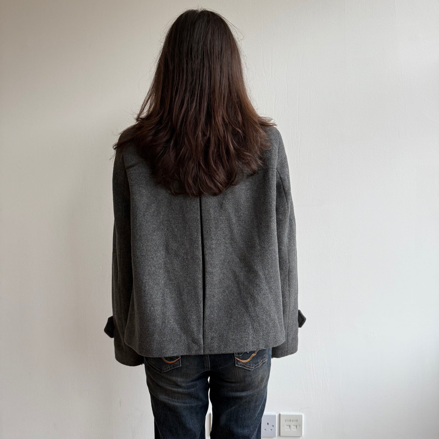 Dark grey peacoat - Size M