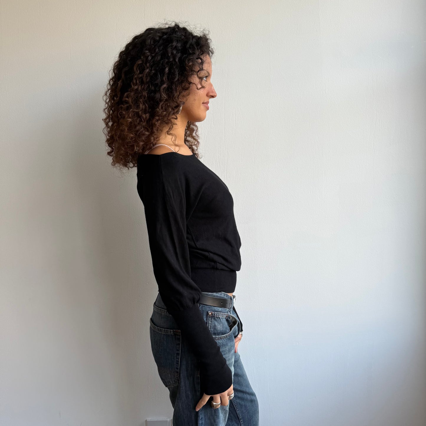 Black slouchy knit - Size S