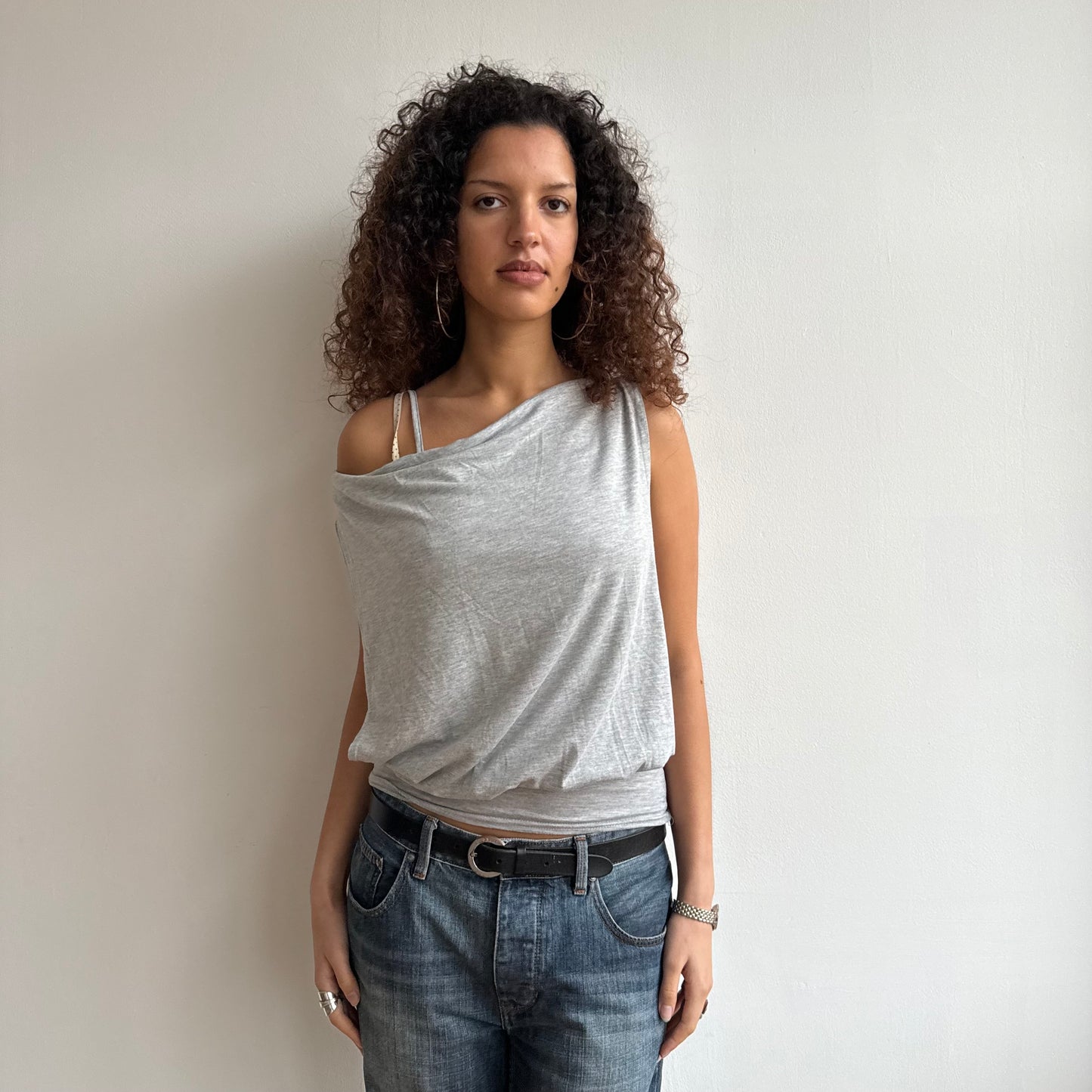 Grey double layer top - Size M