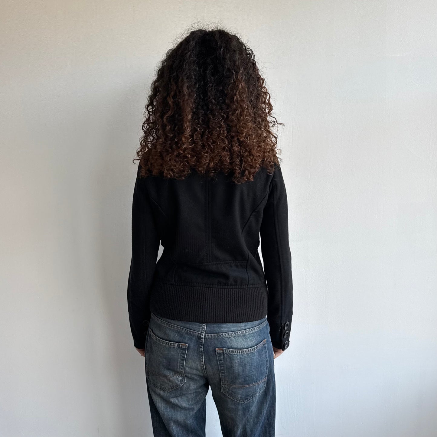 Black cargo wool bomber - Size M