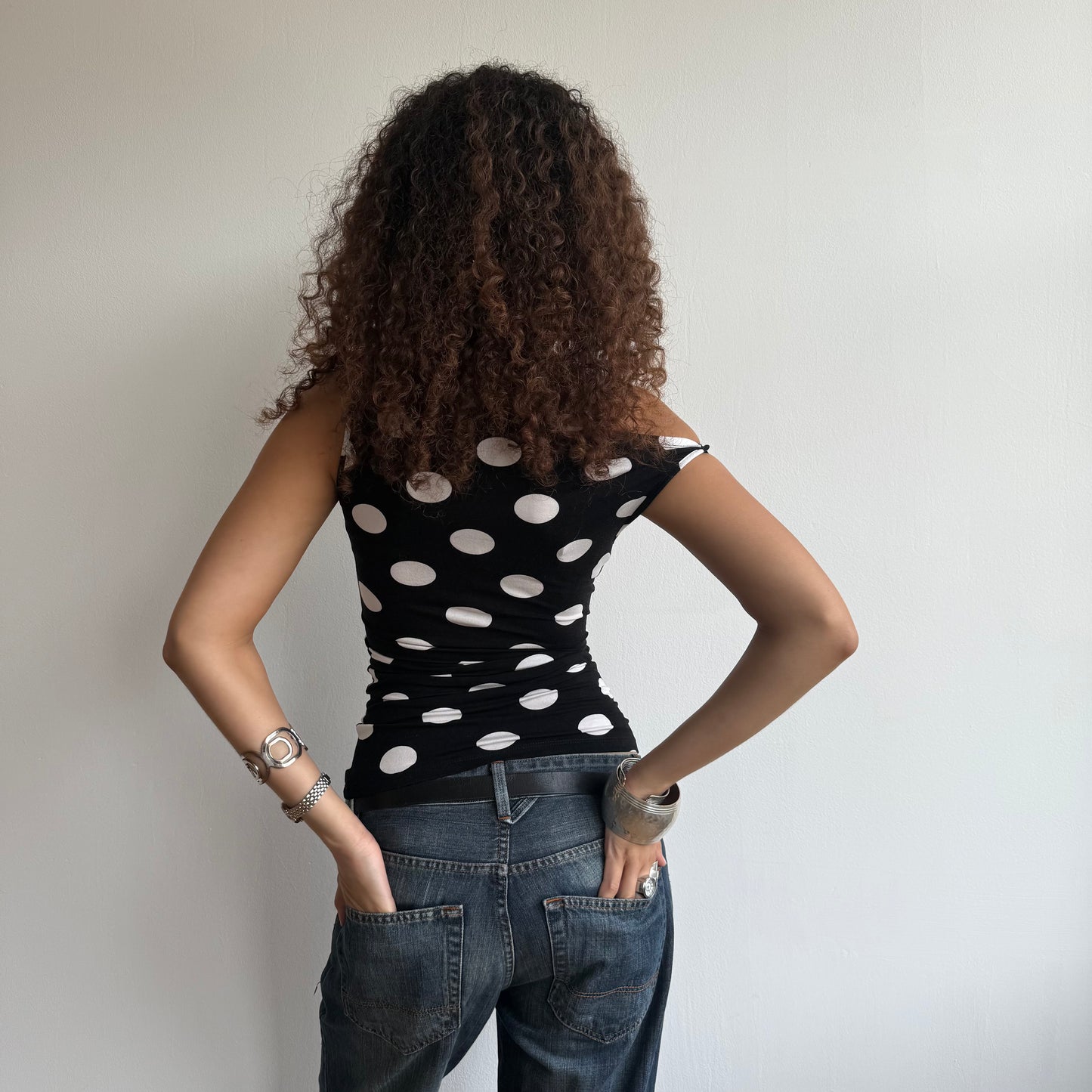 Large polka dot top - Size S