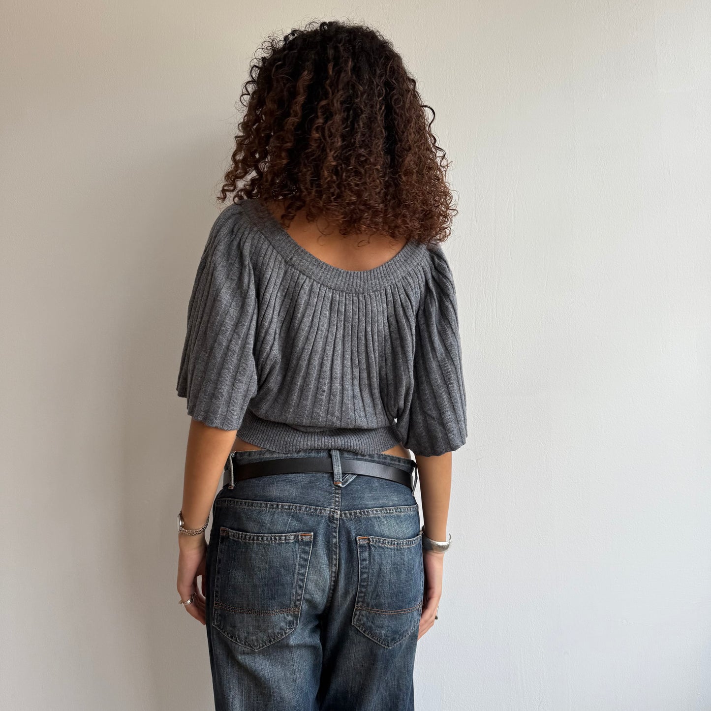 Dark grey batwing knit - Size S/M