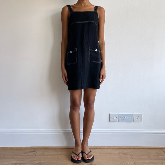 Black pinafore dress - Size S