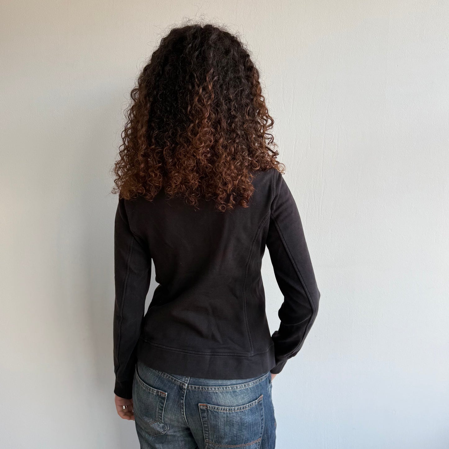 Black double breasted peacoat jumper - Size M