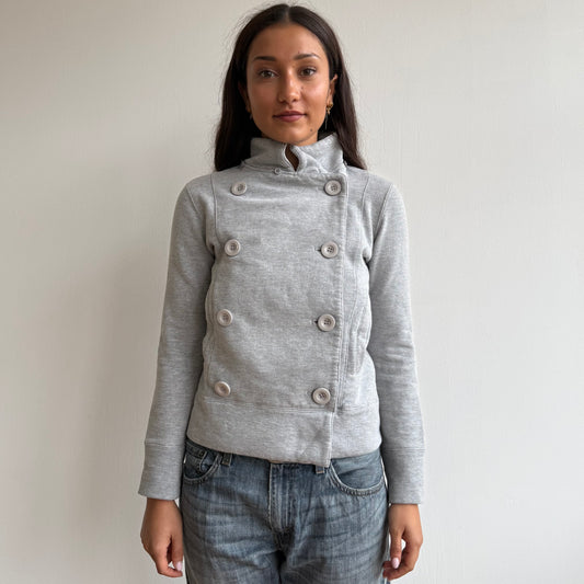 Grey peacoat collar jumper - Size XS