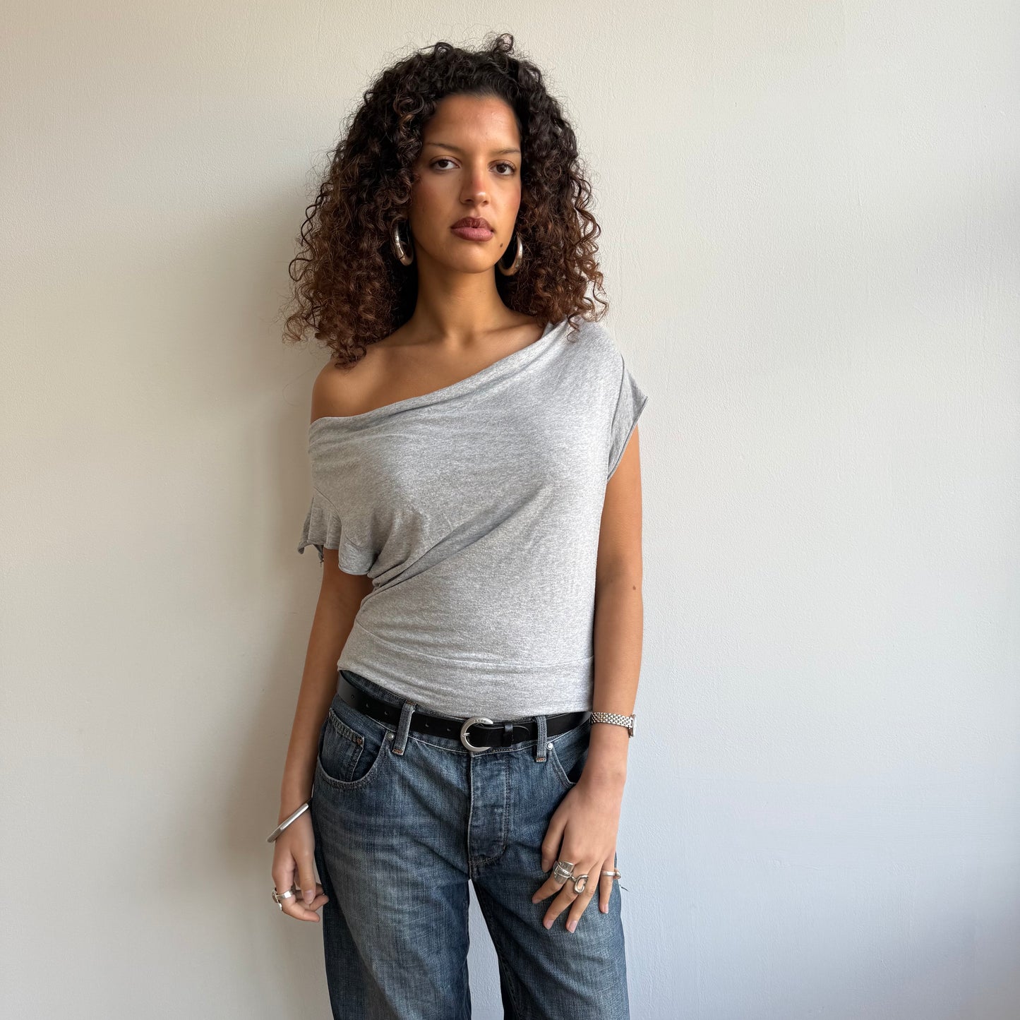 Grey slouchy t-shirt - Size S-M