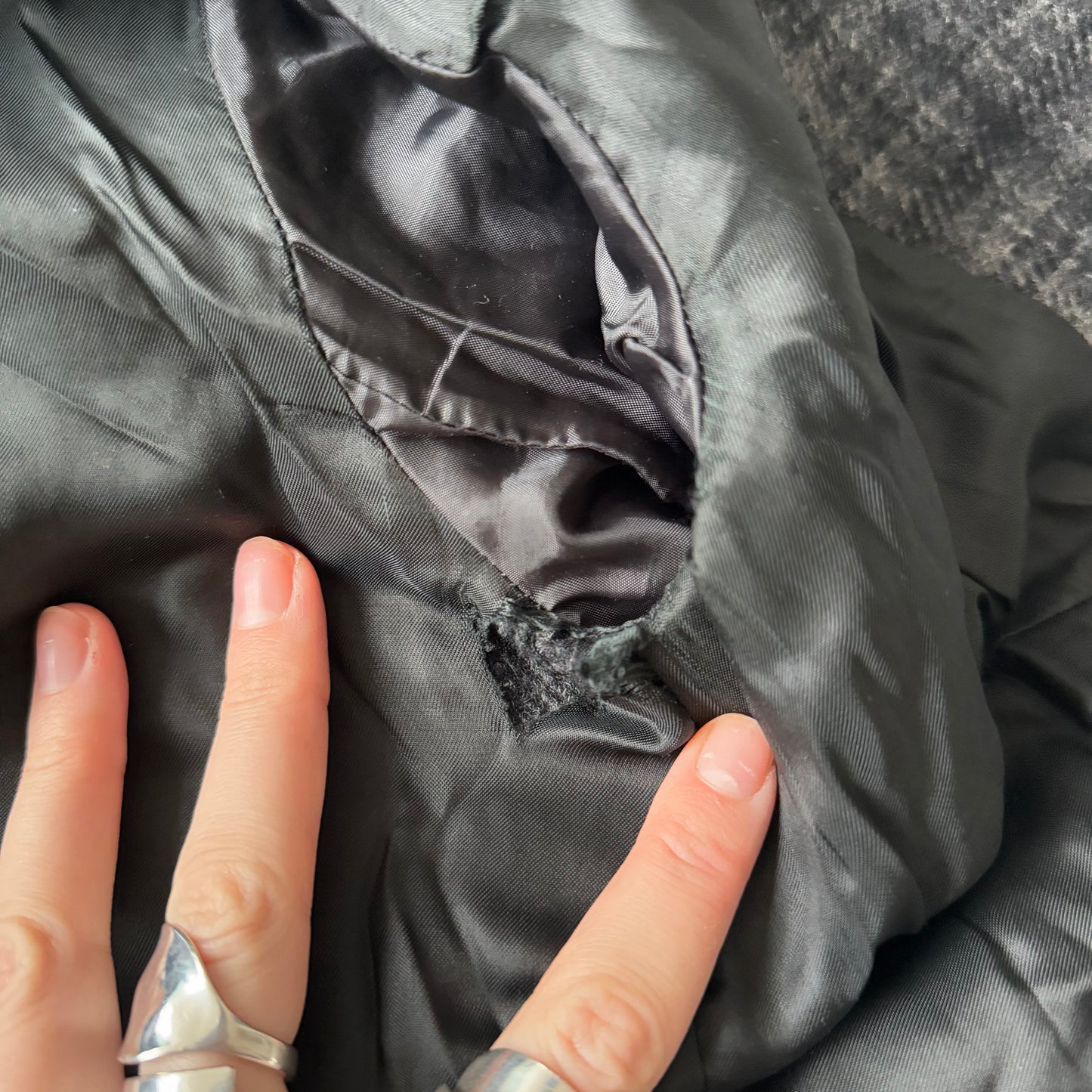 Tartan peacoat - Size S (2)