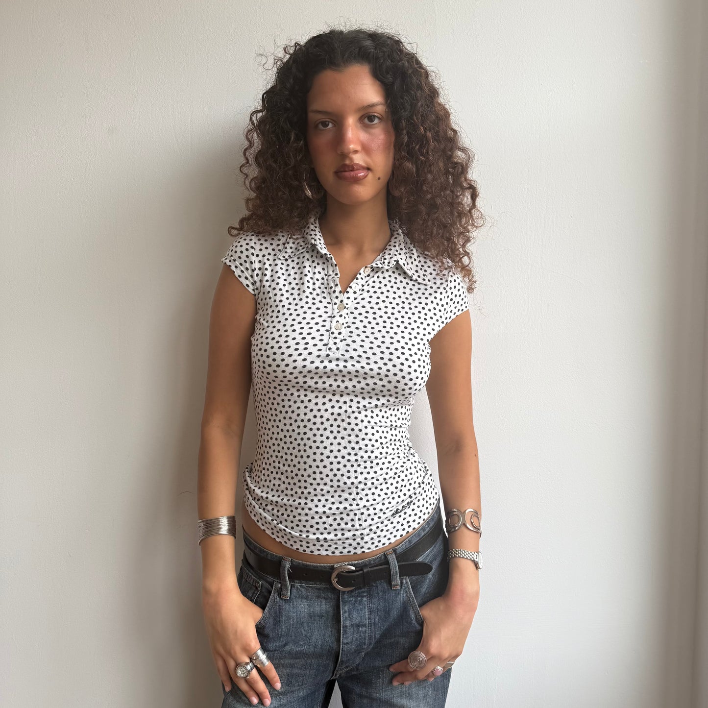 Miss Sixty polka dot polo - Size S