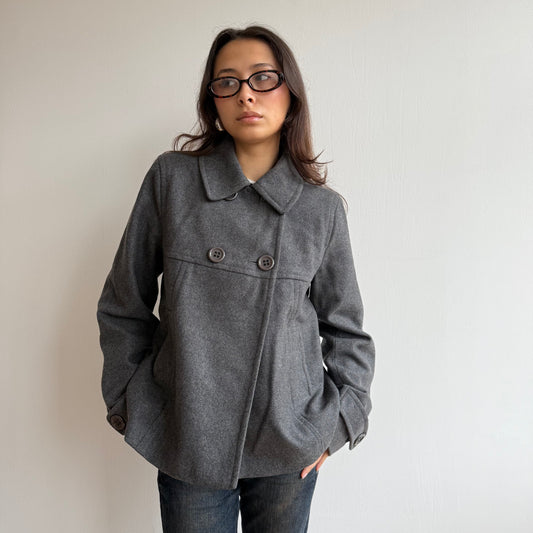 Dark grey peacoat - Size M