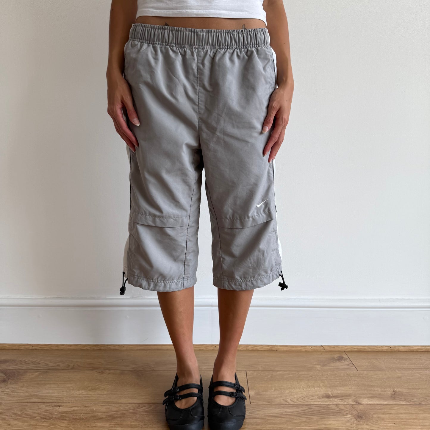 Grey + White Nike capris - Size S + L