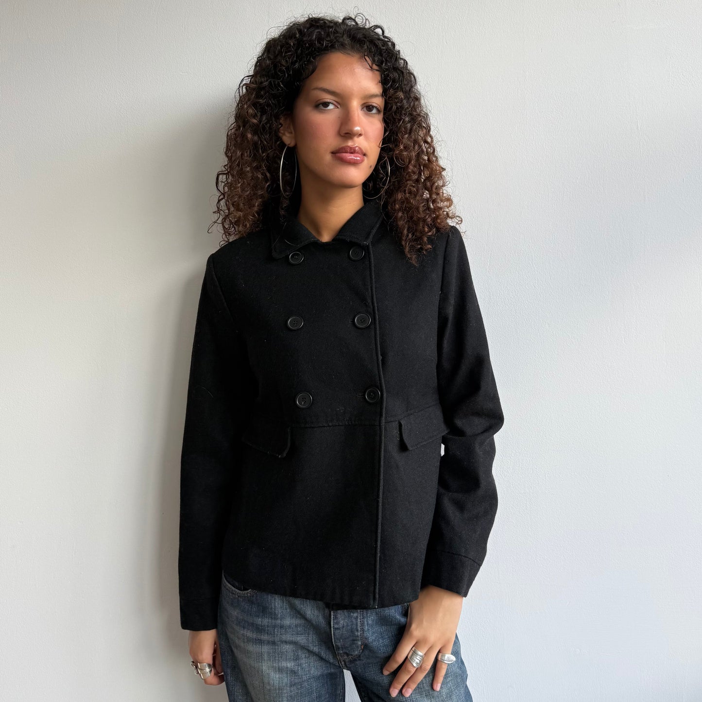Black peacoat - Size M