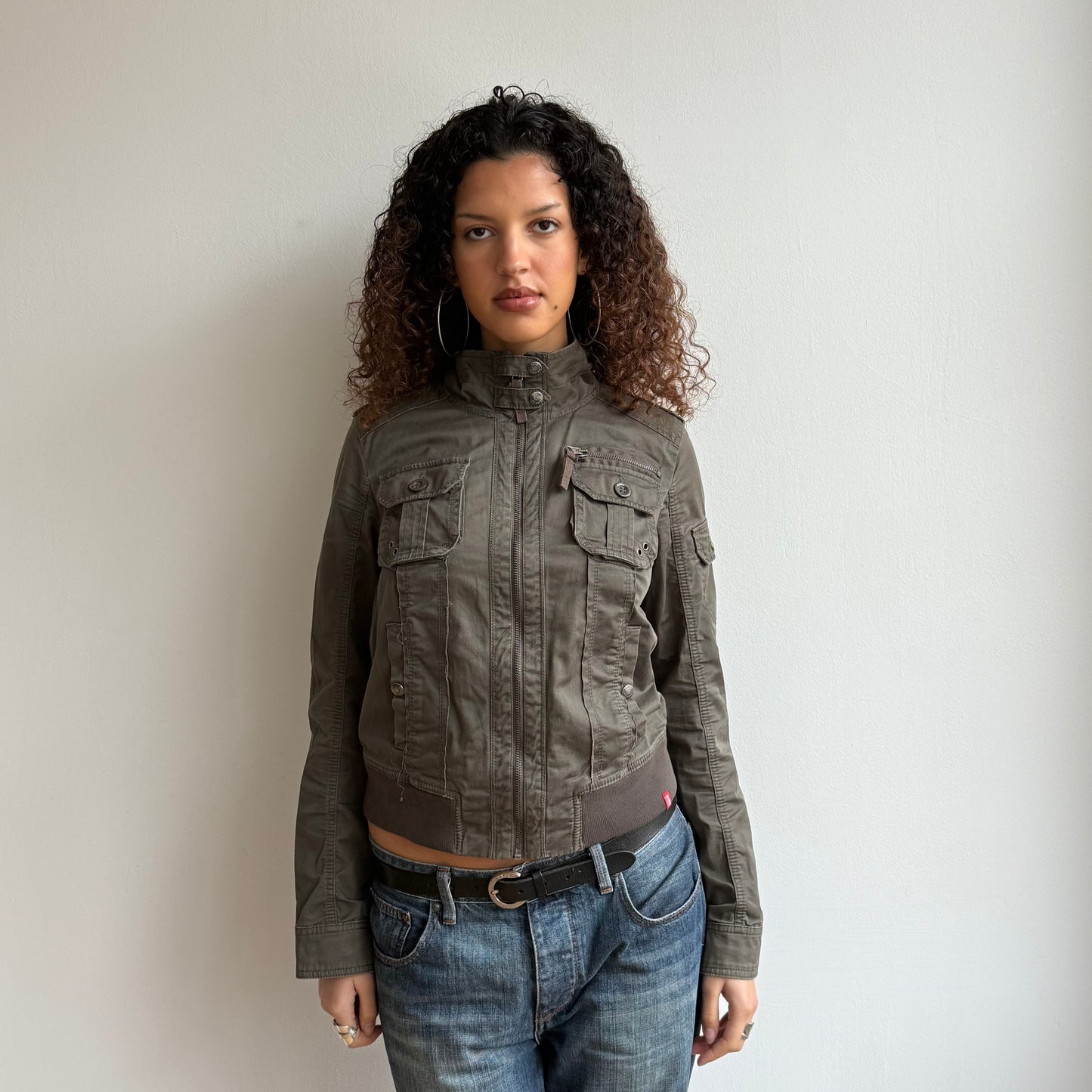 Khaki cargo jacket - Size M