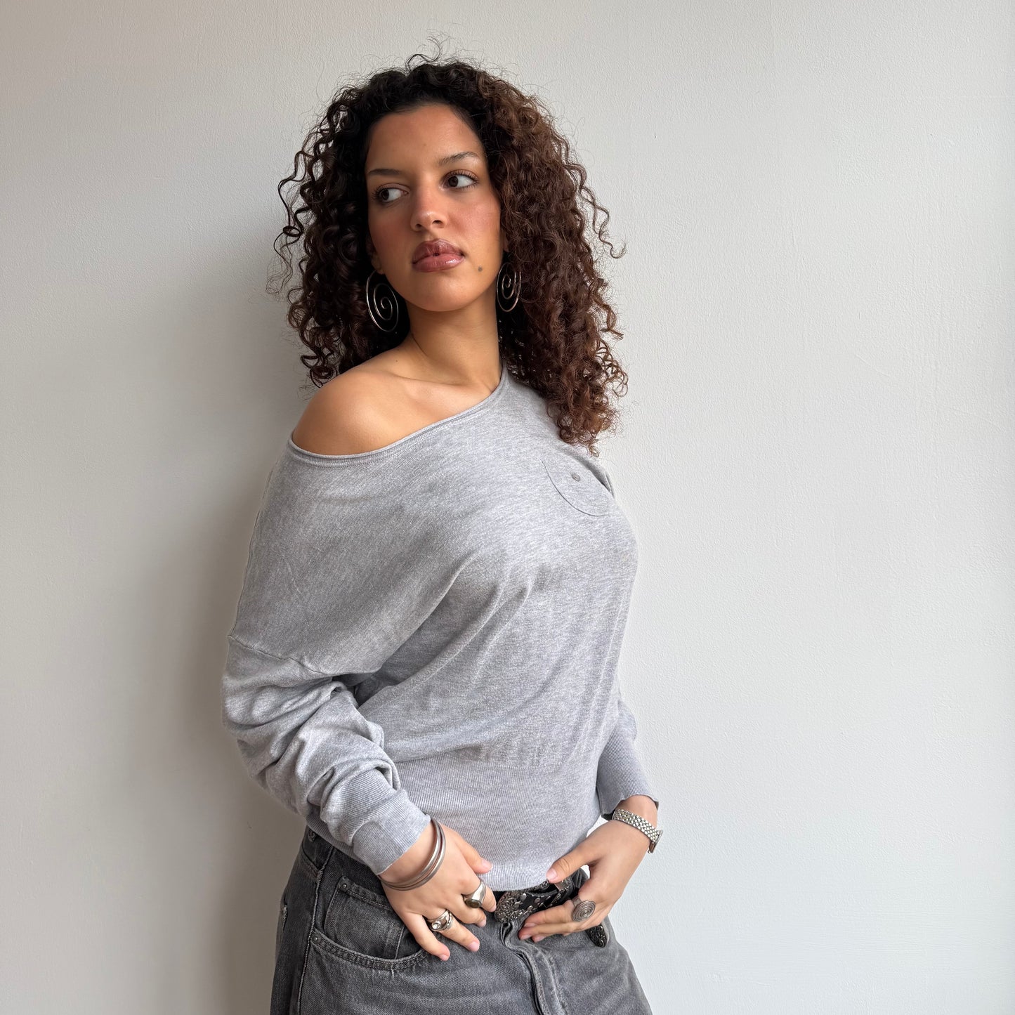 Grey slouchy knit - Size S