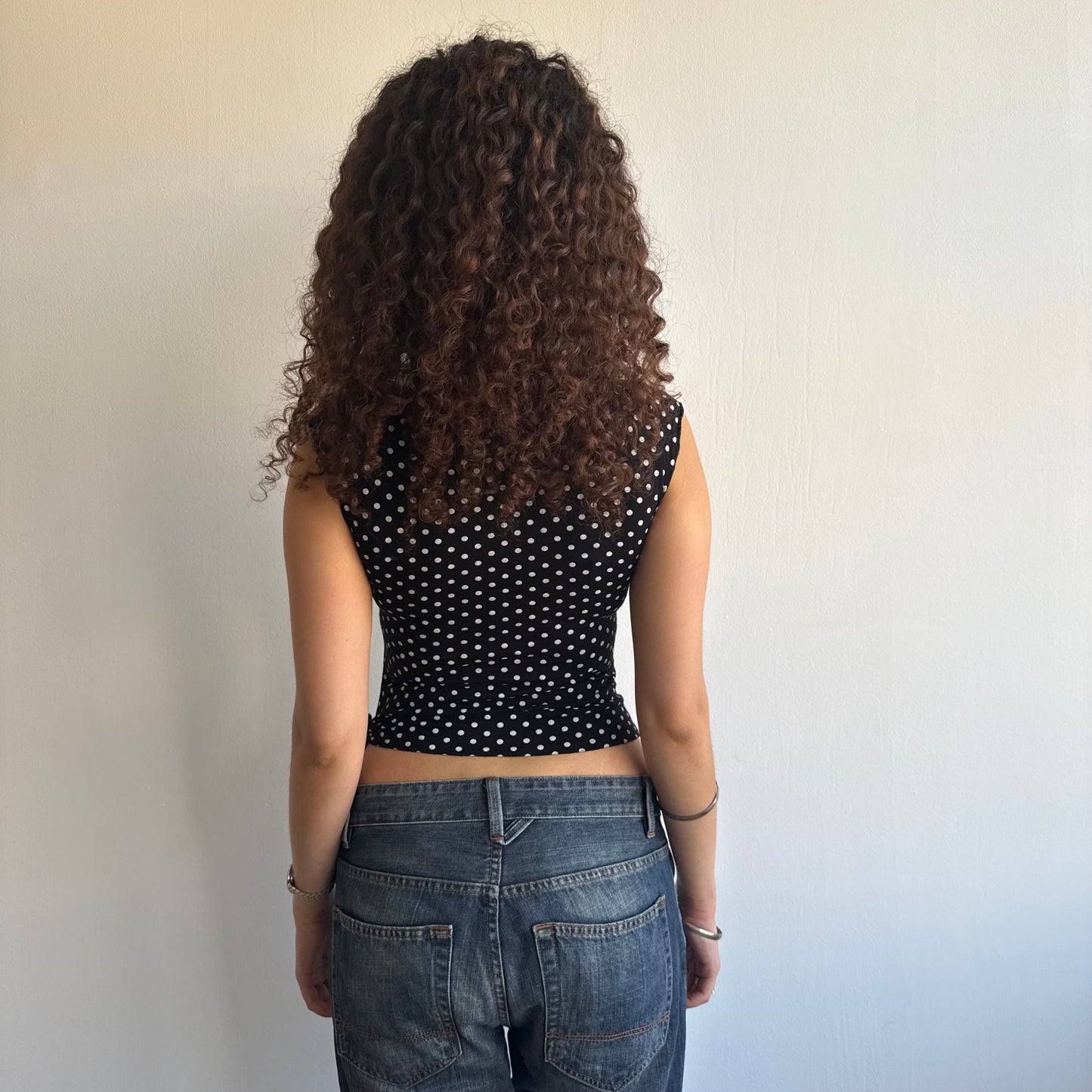 Polka dot wrap top - Size S