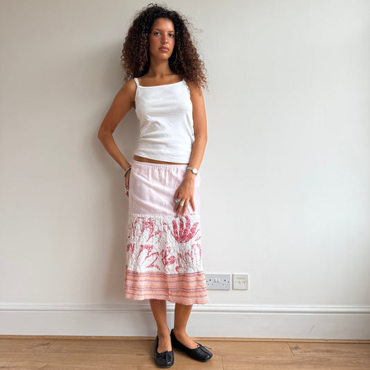Custo Barcelona pink midi skirt - Size S