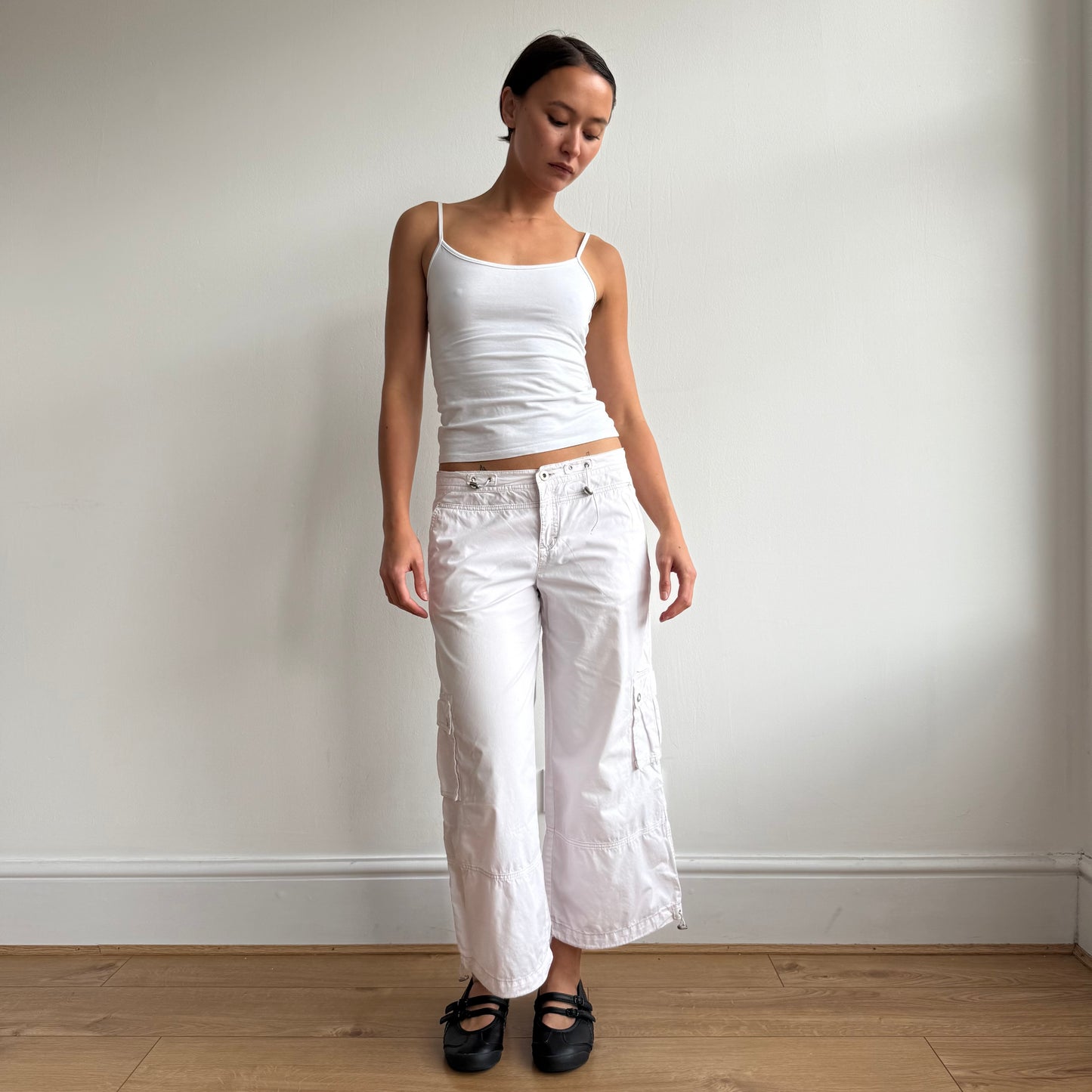 Pale pink toggle capris - Size S