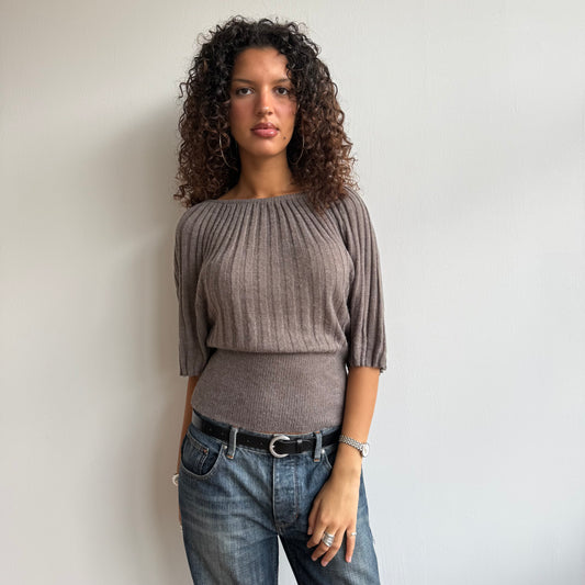 Taupe batwing knit - Size M
