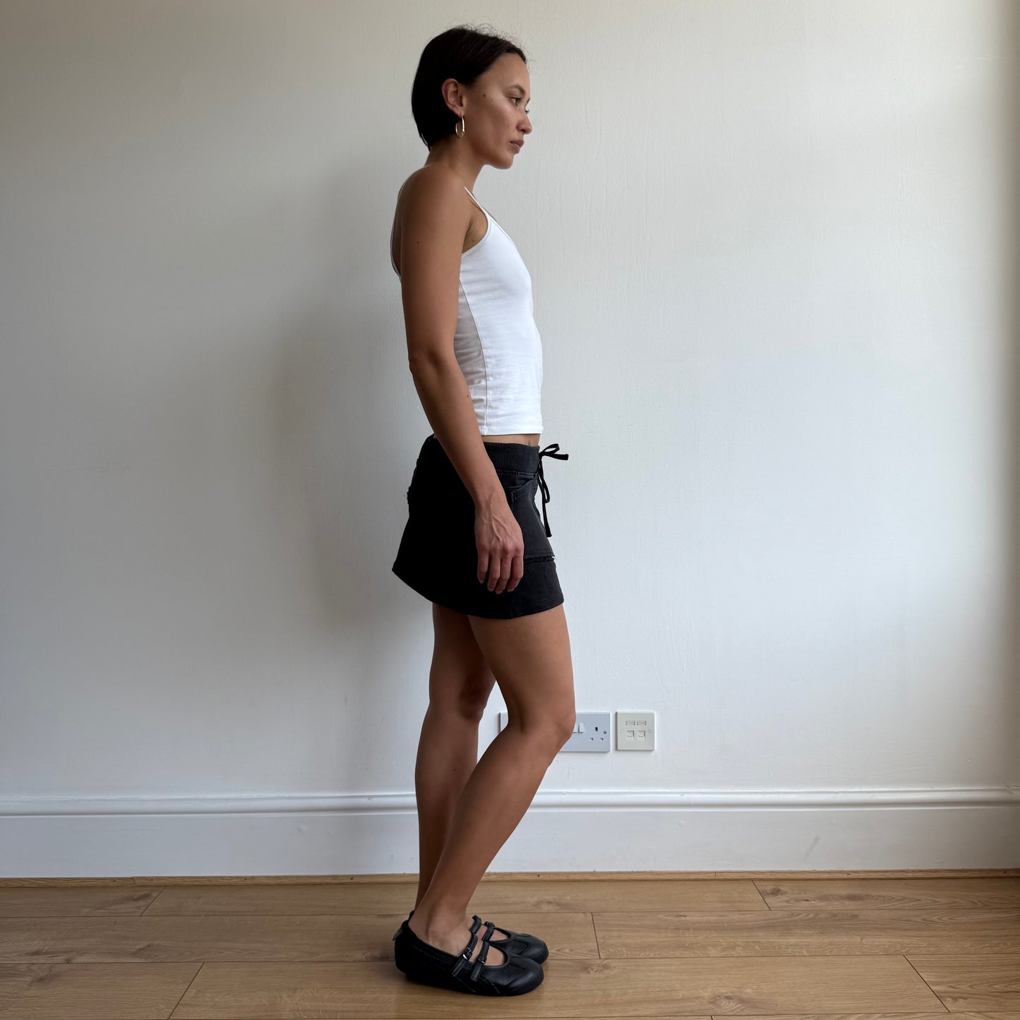 Black jersey pocket mini skirt - Size S